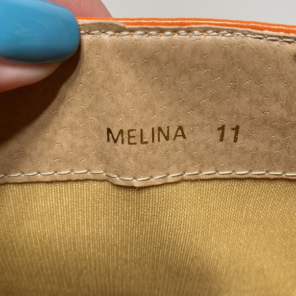 NWOT Azalea Wang “Melina” Stuck on You Pointy Toe Wedge Boot in Orange - Picture 11 of 17